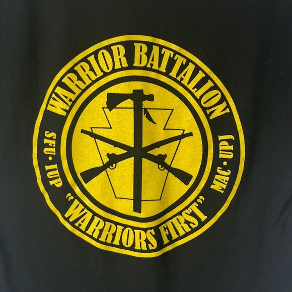 Army ROTC Mens Tshirt Black Warrior Battalion Warriors First Size Medium - Picture 6 of 9